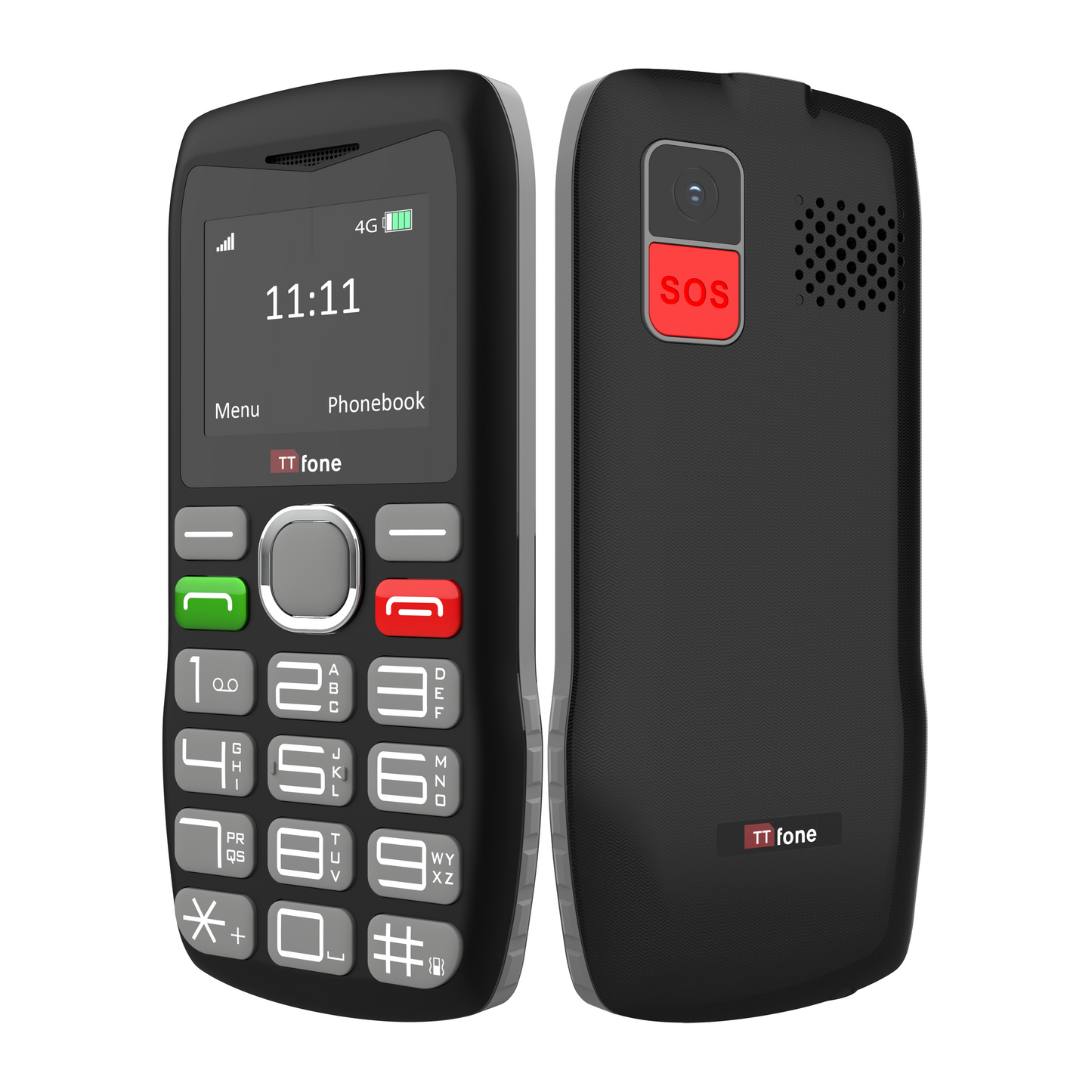 TTfone TT890 4G Mobile Phone with Vodafone Pay As You Go SIM card and USB Type C Cable